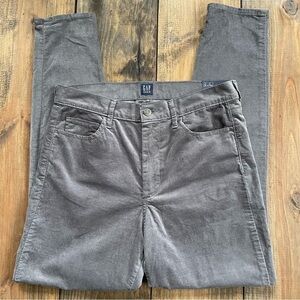 GAP high rise velvet stretch leggings grey size 30
